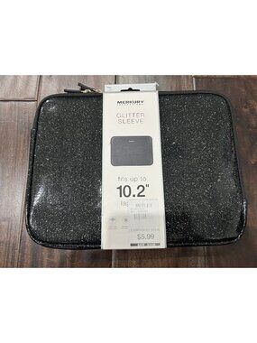 Merkury Innovations Glitter Laptop Sleeve 10.2" Weather Resistant Travel Case